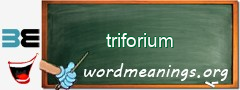 WordMeaning blackboard for triforium